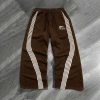Striped printed sport sweatpants, autumn casual men's street fashion versatile wide-leg trousers details Picture